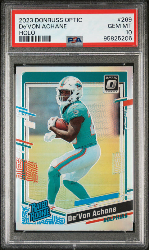 2023 Panini Donruss Optic #269 De'Von Achane Holo PSA 10 95825206