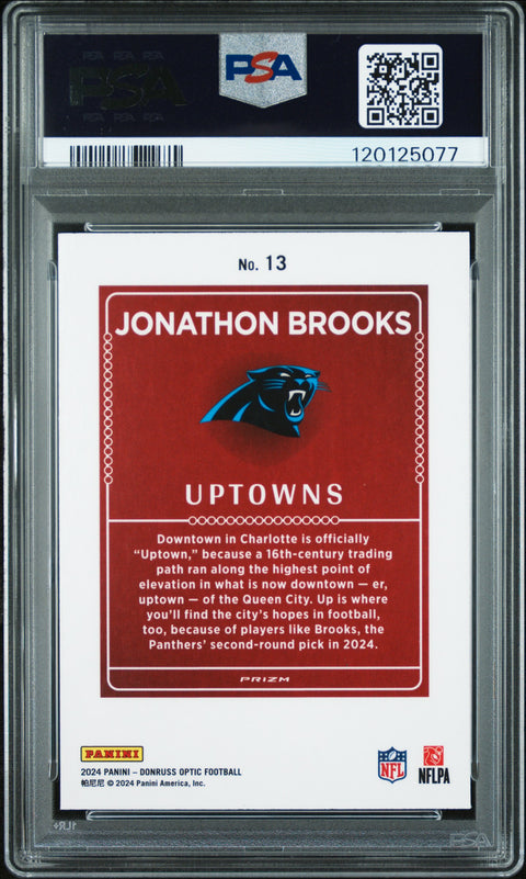 2024 Panini Donruss Optic Uptowns #13 Jonathon Brooks PSA 9 120125077
