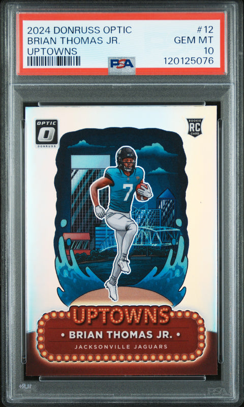 2024 Panini Donruss Optic Uptowns #12 Brian Thomas Jr. PSA 10 120125076