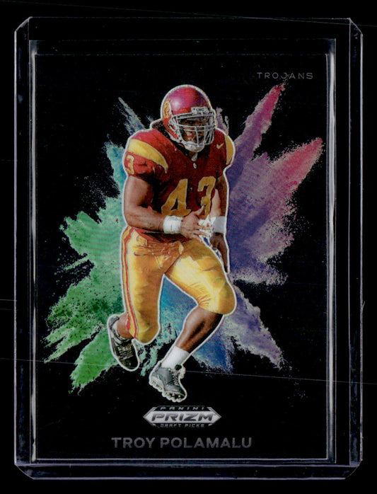 2024 Panini Prizm Draft Picks #CB-33 Troy Polamalu Colorblast Black