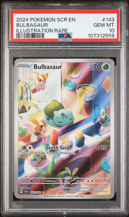 2024 Pokemon Scr En-Stellar Crown Bulbasaur #143 PSA 10