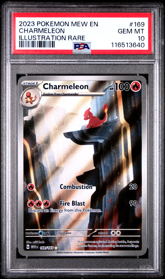 2023 Pokemon Mew En-151 Charmeleon #169 PSA 10