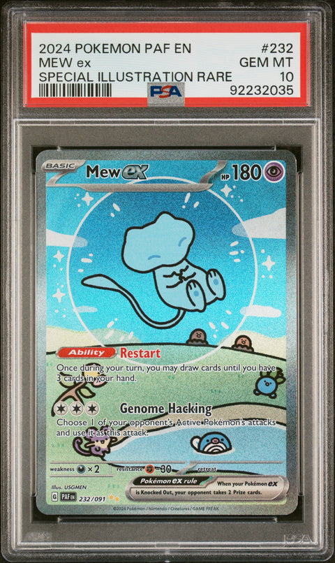 2024 Pokemon Paf En-Paldean Fates Mew Ex #232 PSA 10