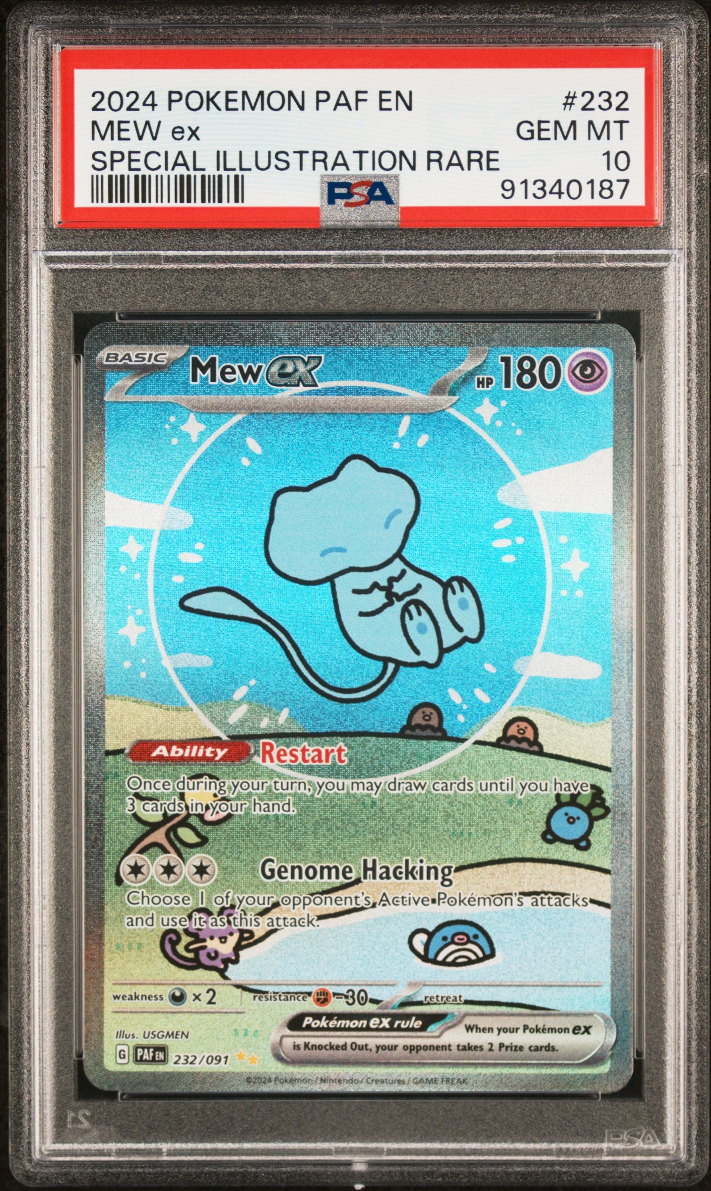 2024 Pokemon Paf En-Paldean Fates Mew Ex #232 PSA 10
