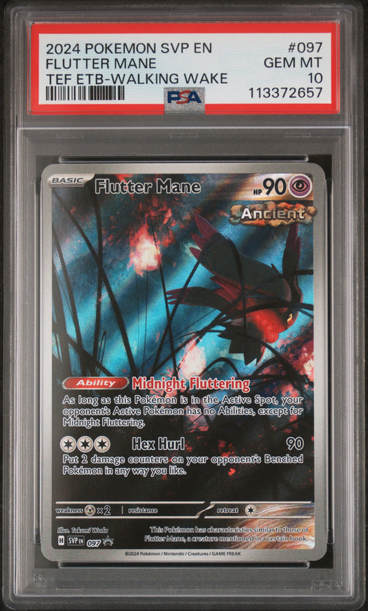 2024 Pokemon Svp En-Sv Black Star Promo Flutter Mane #097 PSA 10