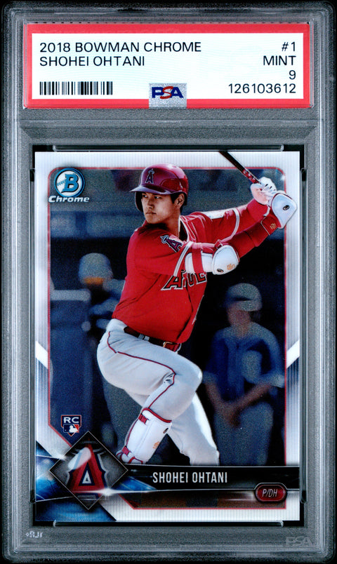 2018 Bowman Chrome #1 Shohei Ohtani PSA 9 126103612