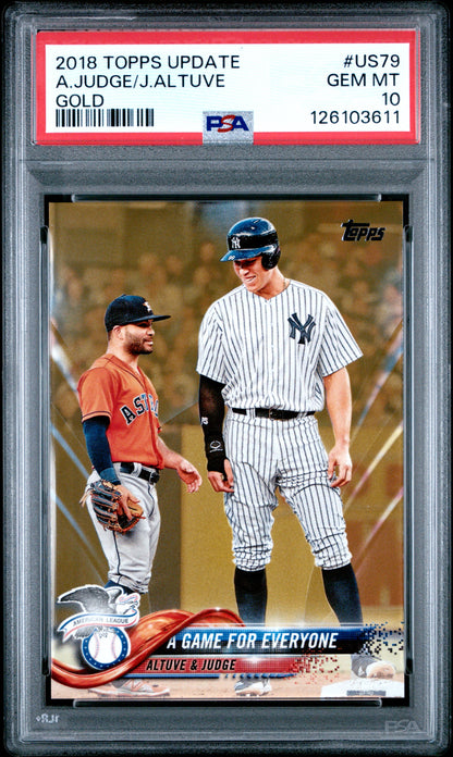 2018 Topps Update #US79 A.Judge/J.Altuve Gold PSA 10 126103611