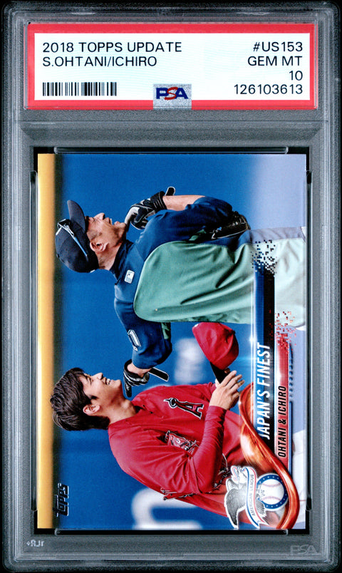2018 Topps Update #US153 S.Ohtani/Ichiro PSA 10 126103613