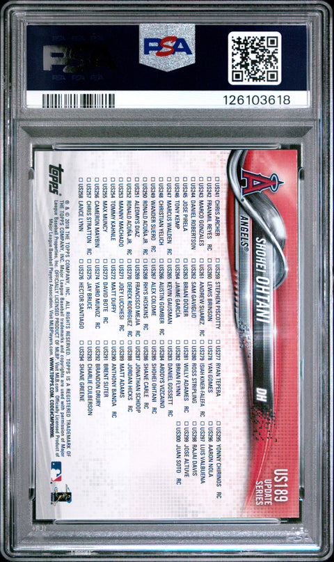 2018 Topps Update #US189 Shohei Ohtani PSA 10 126103618