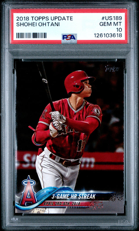 2018 Topps Update #US189 Shohei Ohtani PSA 10 126103618