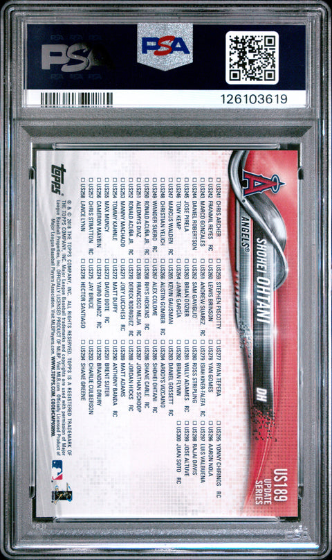 2018 Topps Update #US189 Shohei Ohtani PSA 9 126103619