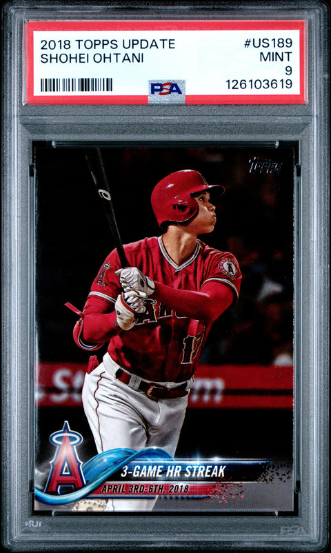 2018 Topps Update #US189 Shohei Ohtani PSA 9 126103619