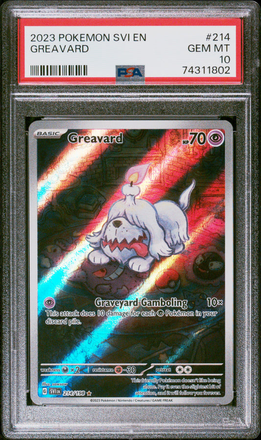 2023 Pokemon Svi En-Scarlet & Violet Greavard #214 PSA 10