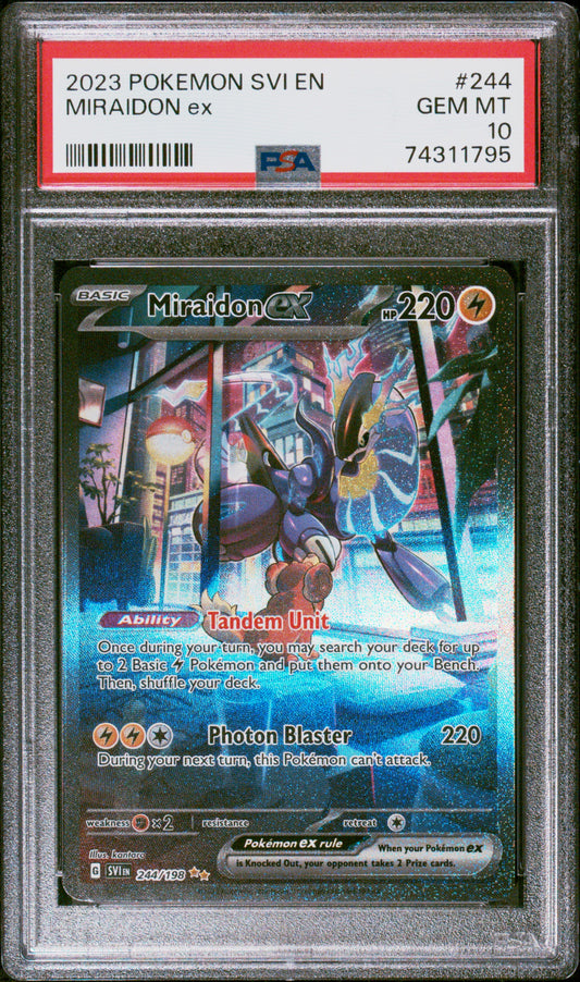 2023 Pokemon Svi En-Scarlet & Violet Miraidon Ex #244 PSA 10