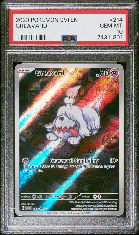 2023 Pokemon Svi En-Scarlet & Violet Greavard #214 PSA 10