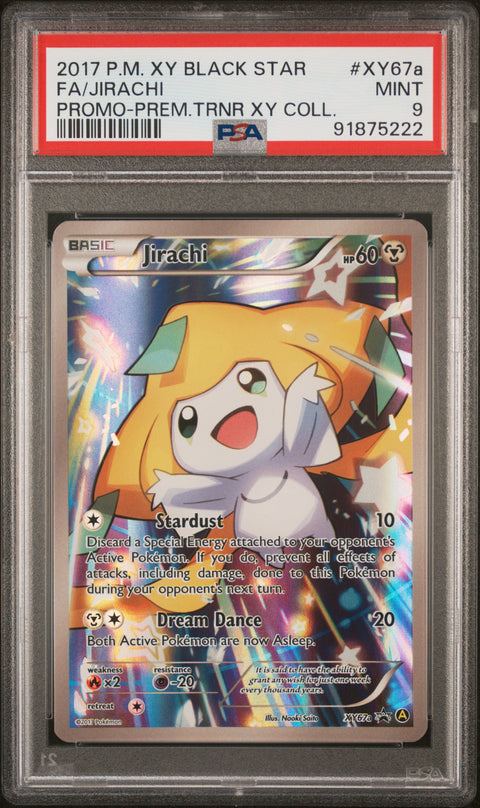 2017 Pokemon Xy Black Star Promo Fa/Jirachi #XY67a PSA 9