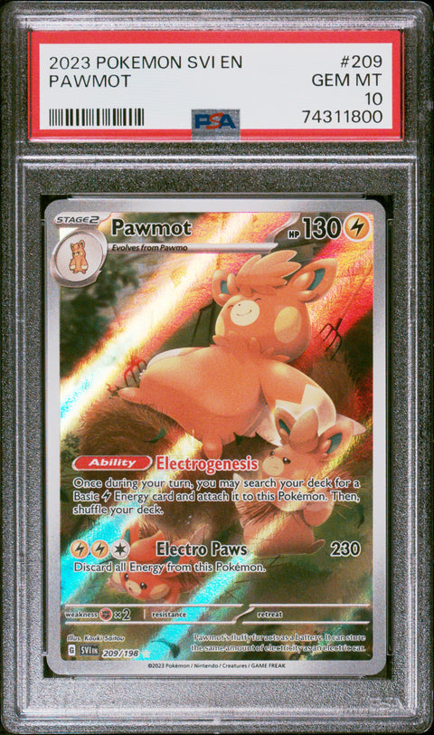 2023 Pokemon Svi En-Scarlet & Violet Pawmot #209 PSA 10