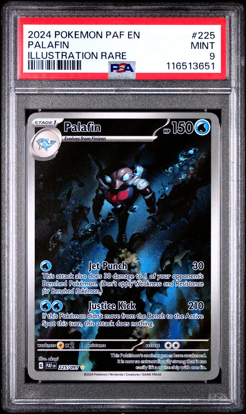 2024 Pokemon Paf En-Paldean Fates Palafin #225 PSA 9