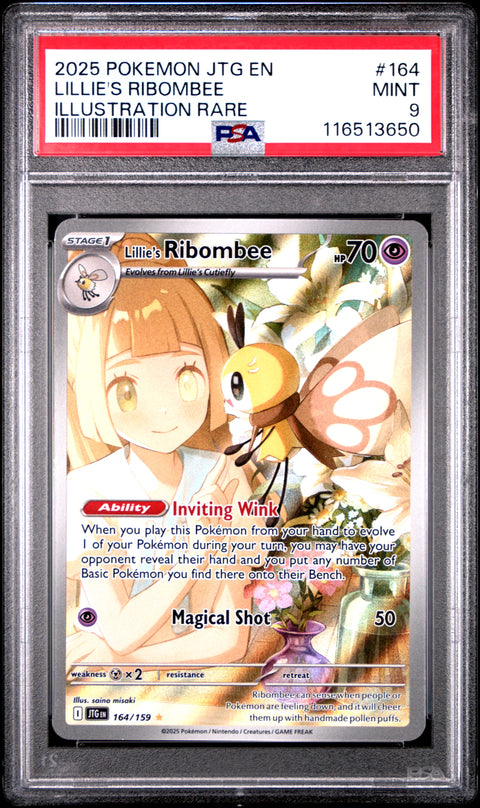 2025 Pokemon Jtg En-Journey Together Lillie'S Ribombee #164 PSA 9