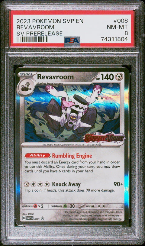2023 Pokemon Svp En-Sv Black Star Promo Revavroom #008 PSA 8