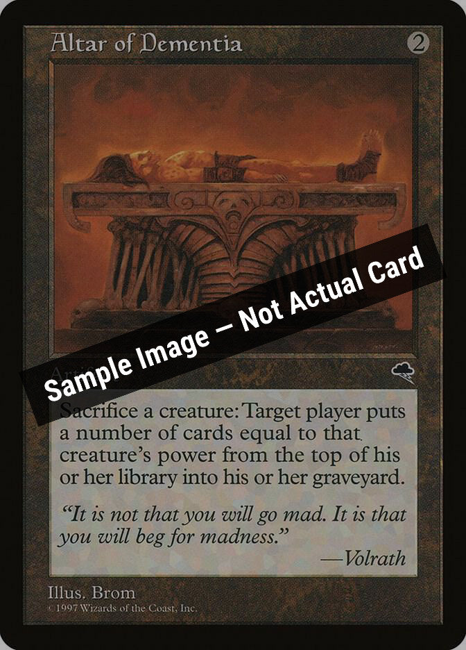 Magic,Tempest,Altar of Dementia - 276,Normal,Lightly Played — Sample Image, Not Actual Card