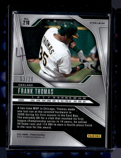 2025 Panini Prizm #218 Frank Thomas Cherry Blossom Prizms #/20