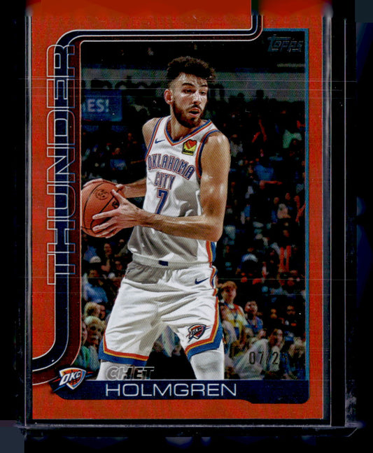 2025-26 Topps #118 Chet Holmgren Orange Holo Foil #/25
