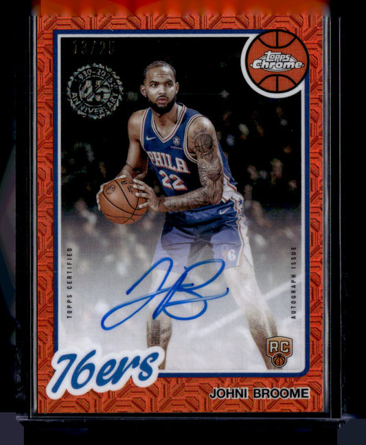2025-26 Topps #80CR2-JO Johni Broome 1980-81 Topps Rookie Auto Orange #/25