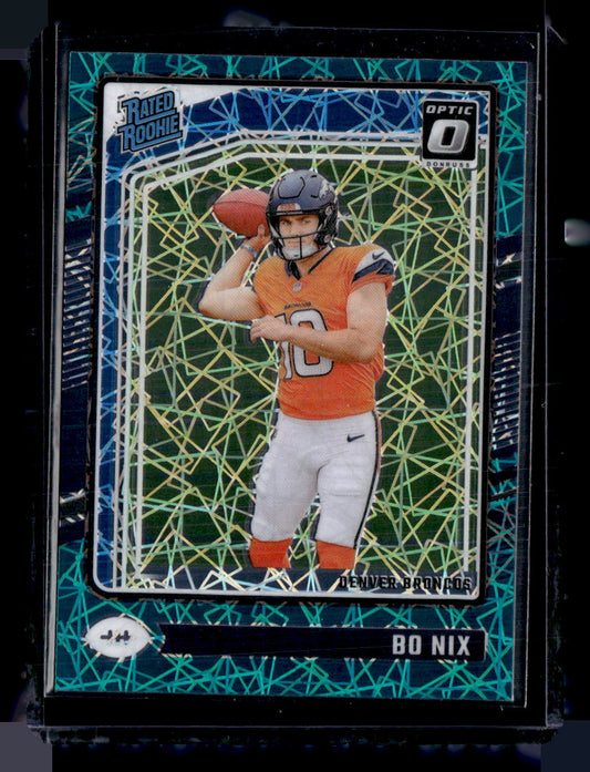 2024 Donruss Optic #209 Bo Nix Teal Velocity