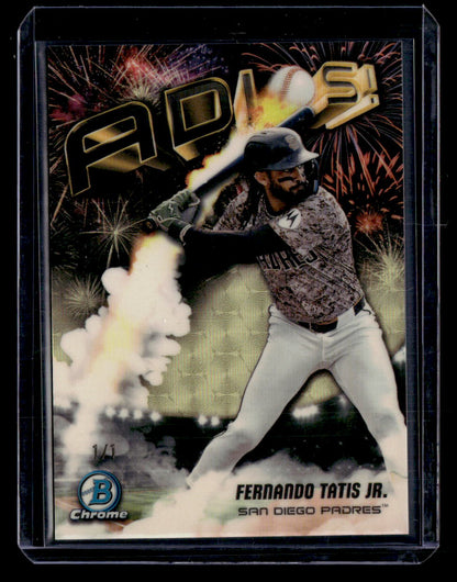 2025 Bowman Chrome #AD-7 Fernando Tatis Jr. Adios SuperFractor #/1