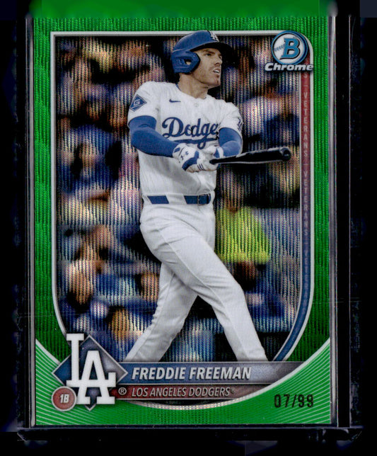 2025 Bowman Chrome #33 Freddie Freeman Green Wave #/99