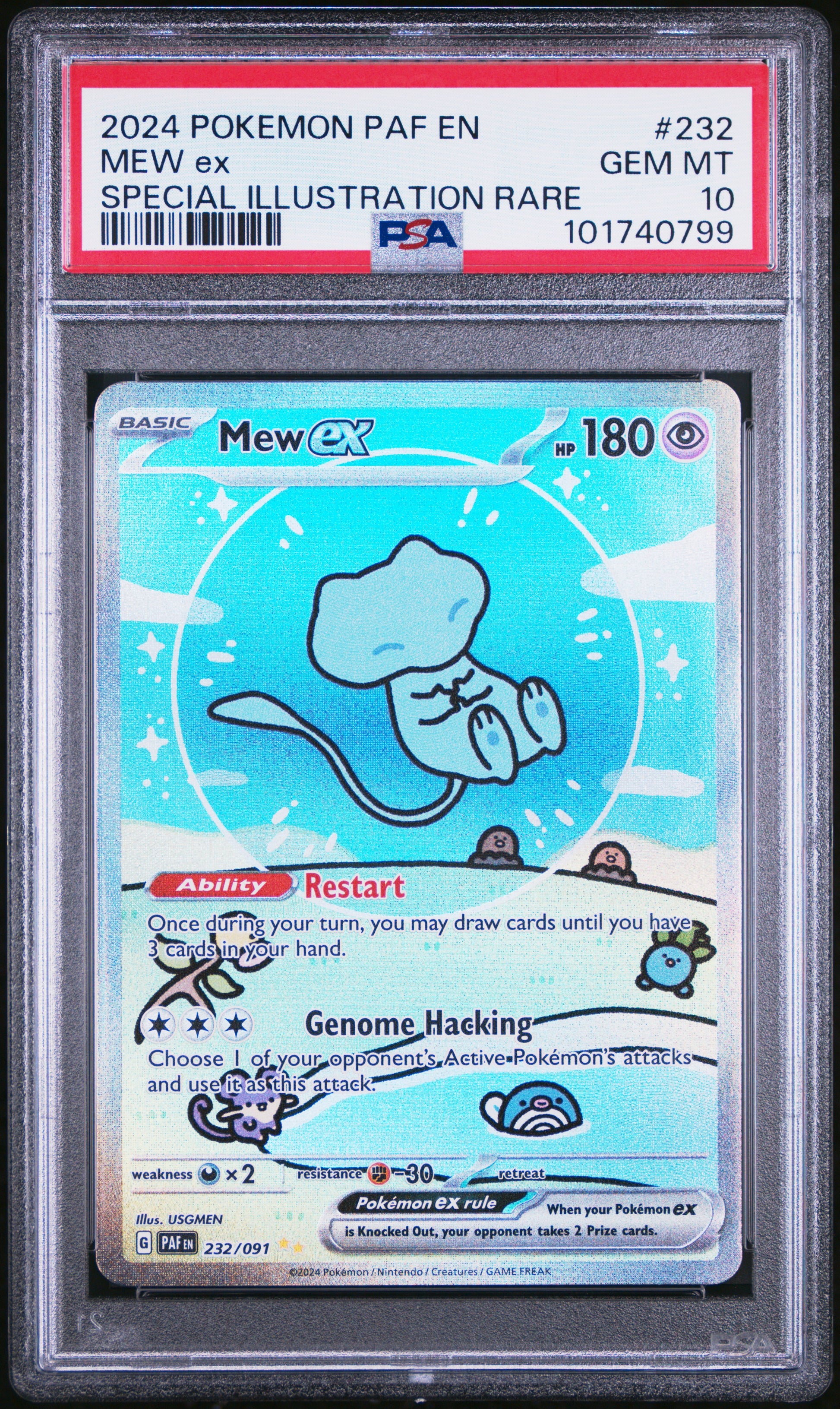 2024 Pokemon Paf En-Paldean Fates Mew Ex #232 PSA 10