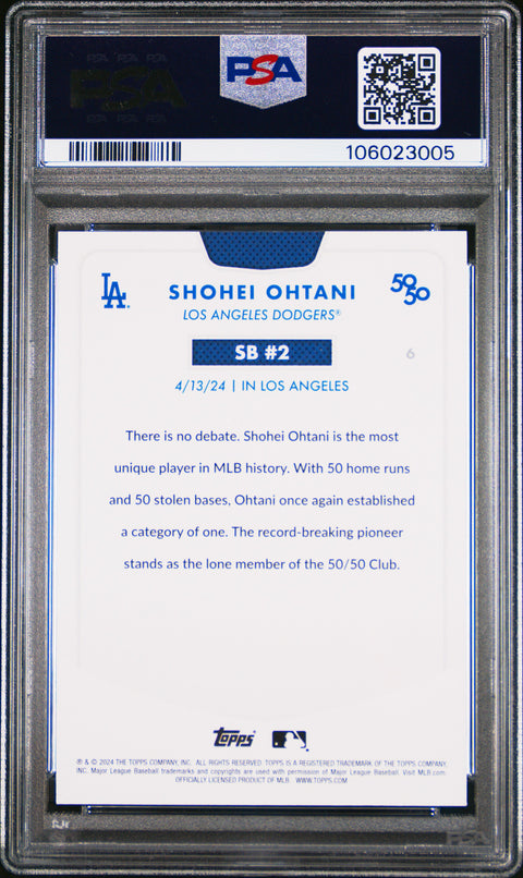 2024 Topps 50/50 Shohei Ohtani #6 Shohei Ohtani PSA 10 106023005