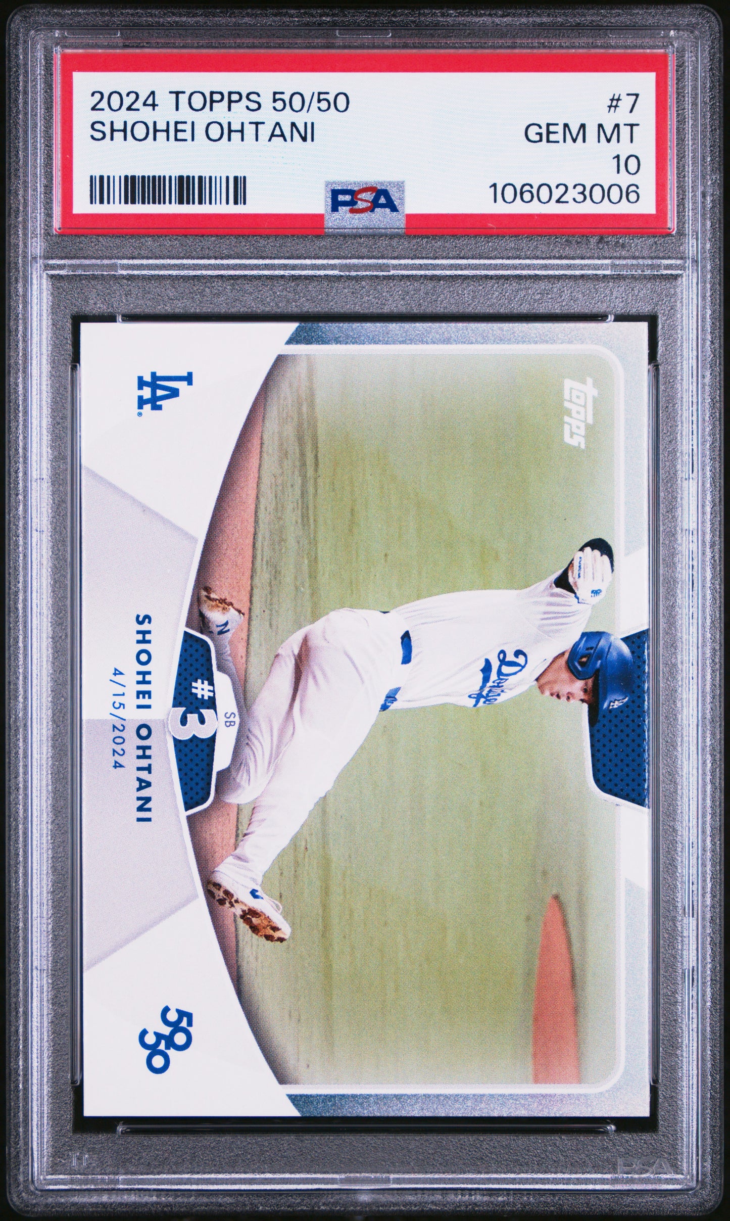 2024 Topps 50/50 Shohei Ohtani #7 Shohei Ohtani PSA 10 106023006