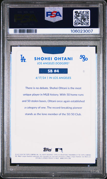 2024 Topps 50/50 Shohei Ohtani #8 Shohei Ohtani PSA 10 106023007