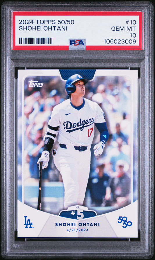 2024 Topps 50/50 Shohei Ohtani #10 Shohei Ohtani PSA 10 106023009