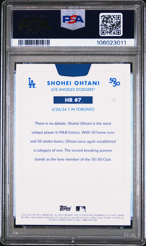 2024 Topps 50/50 Shohei Ohtani #12 Shohei Ohtani PSA 9 106023011