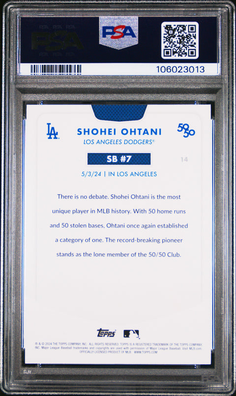 2024 Topps 50/50 Shohei Ohtani #14 Shohei Ohtani PSA 10 106023013
