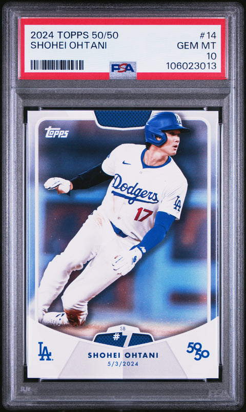 2024 Topps 50/50 Shohei Ohtani #14 Shohei Ohtani PSA 10 106023013