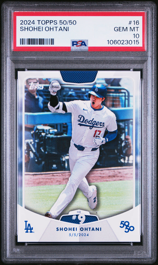 2024 Topps 50/50 Shohei Ohtani #16 Shohei Ohtani PSA 10 106023015