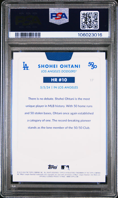 2024 Topps 50/50 Shohei Ohtani #17 Shohei Ohtani PSA 10 106023016