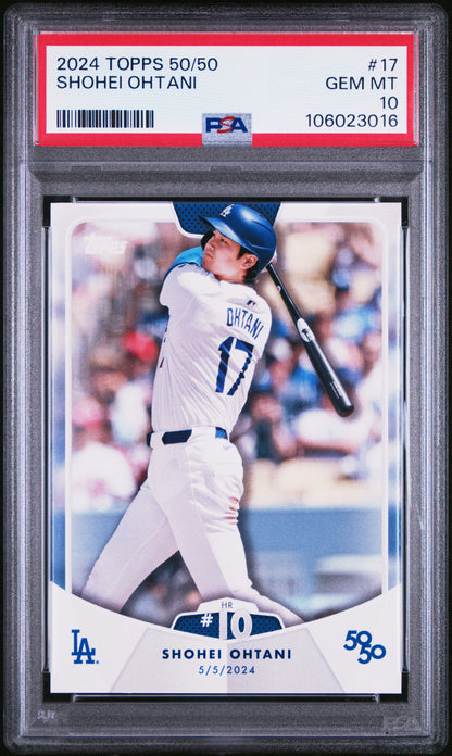 2024 Topps 50/50 Shohei Ohtani #17 Shohei Ohtani PSA 10 106023016