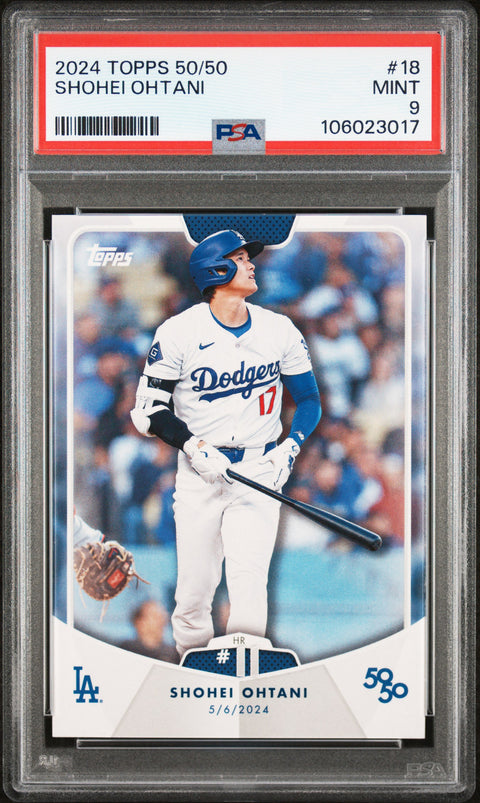 2024 Topps 50/50 Shohei Ohtani #18 Shohei Ohtani PSA 9 106023017