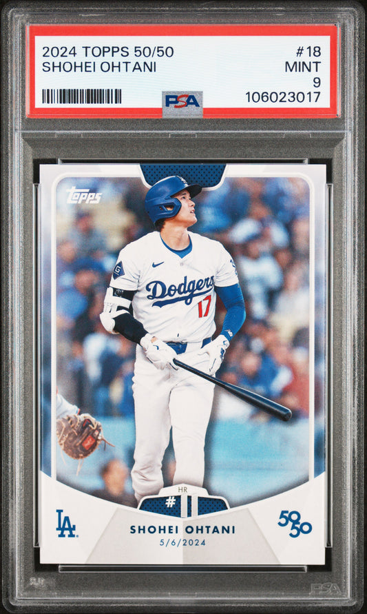 2024 Topps 50/50 Shohei Ohtani #18 Shohei Ohtani PSA 9 106023017