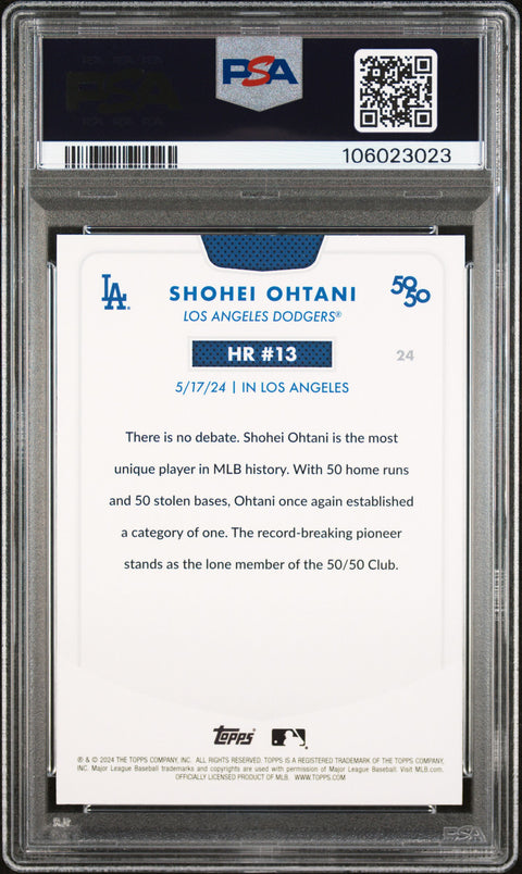 2024 Topps 50/50 Shohei Ohtani #24 Shohei Ohtani PSA 9 106023023