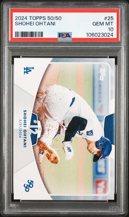 2024 Topps 50/50 Shohei Ohtani #25 Shohei Ohtani PSA 10 106023024