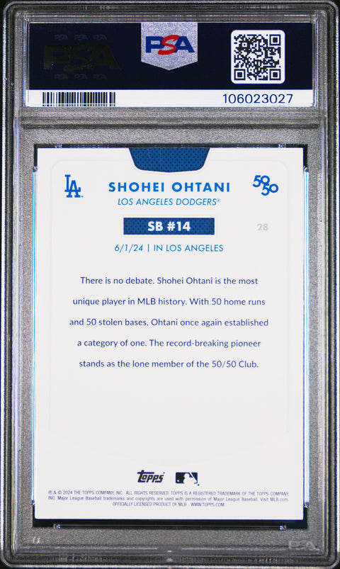 2024 Topps 50/50 Shohei Ohtani #28 Shohei Ohtani PSA 9 106023027