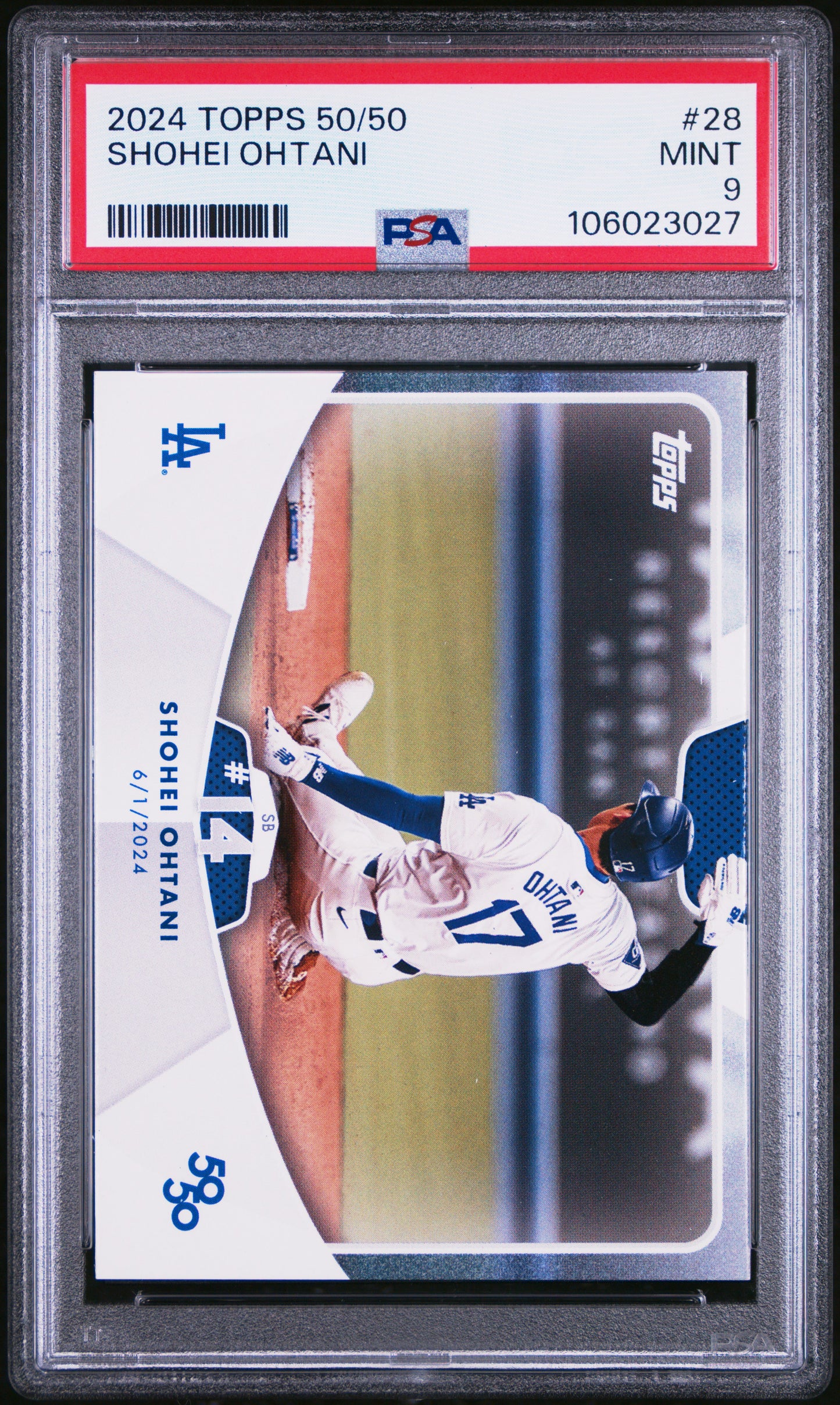 2024 Topps 50/50 Shohei Ohtani #28 Shohei Ohtani PSA 9 106023027