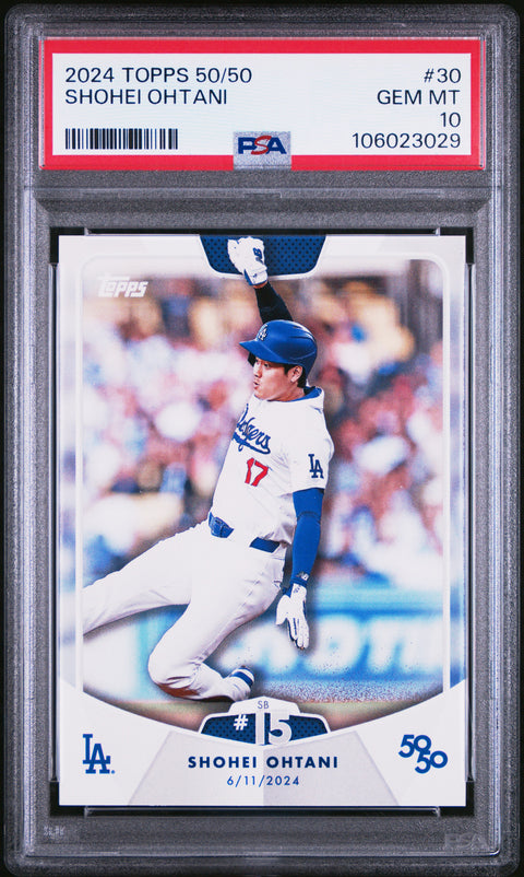 2024 Topps 50/50 Shohei Ohtani #30 Shohei Ohtani PSA 10 106023029