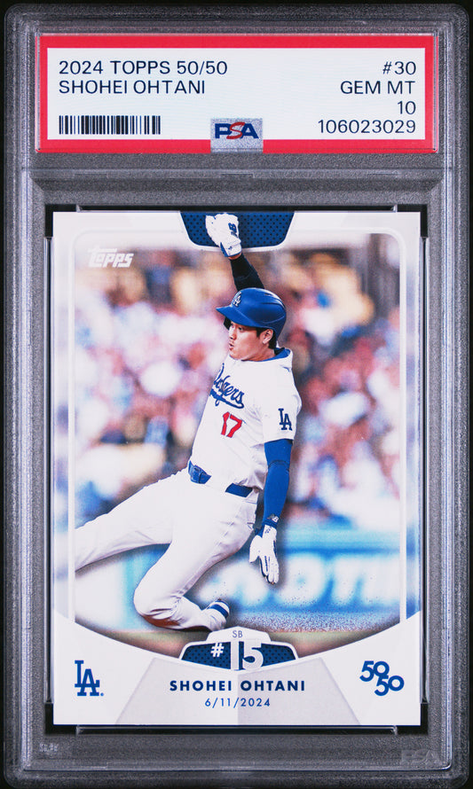 2024 Topps 50/50 Shohei Ohtani #30 Shohei Ohtani PSA 10 106023029